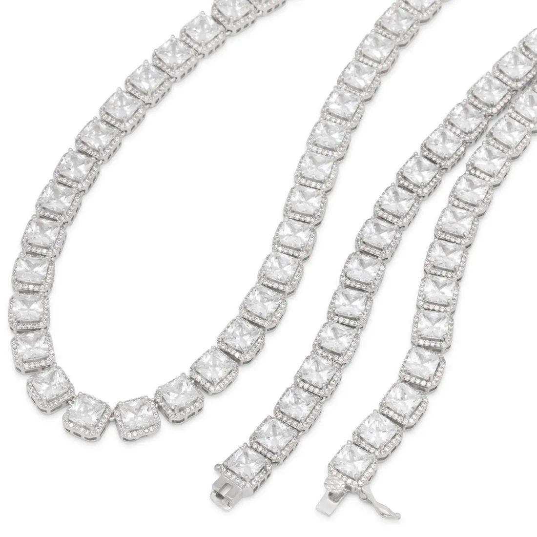 8mm Princess-Cut Tennis Chain