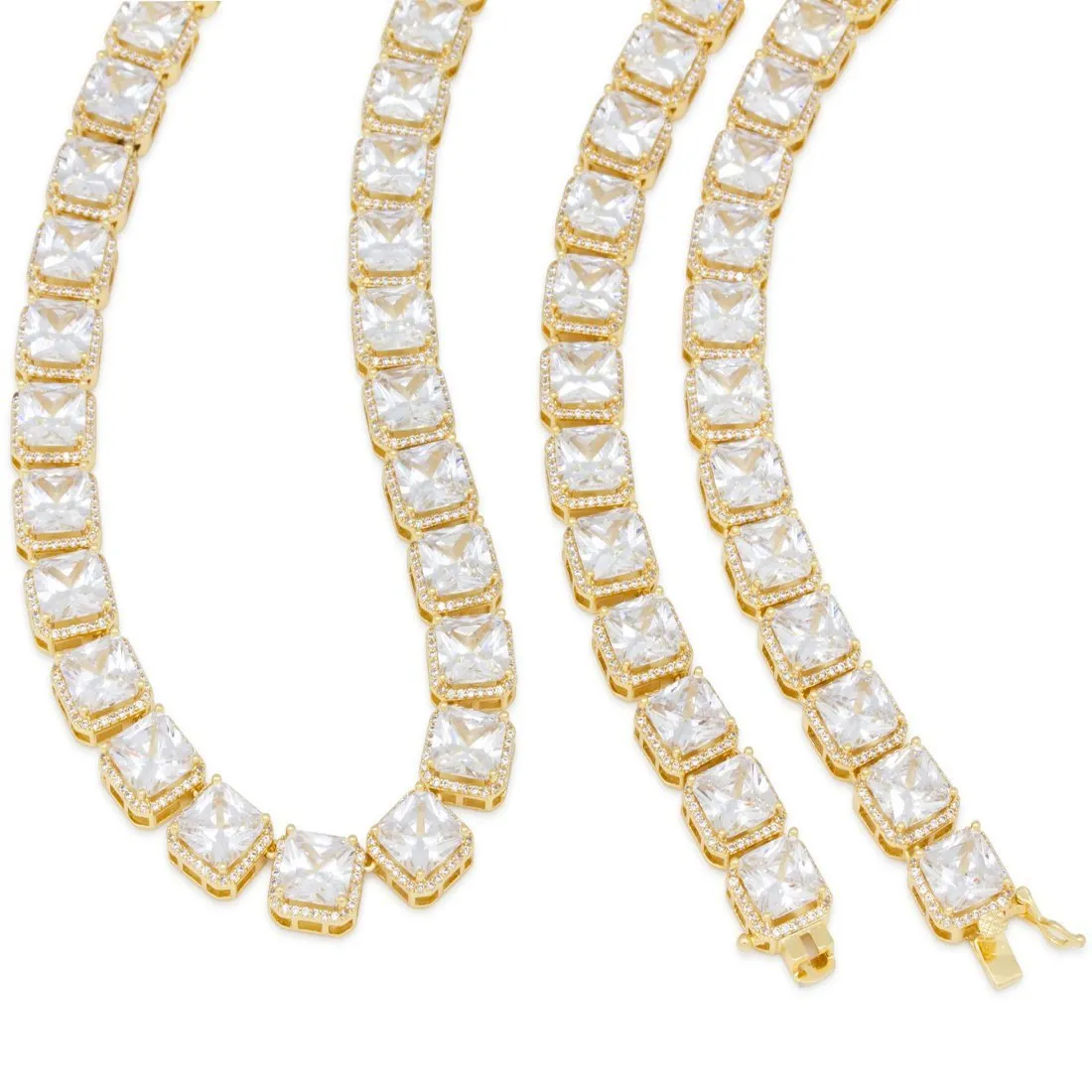 8mm Princess-Cut Tennis Chain