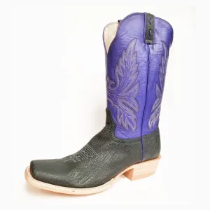Hondo Men's Cowboy Boots 13" Exotic Shark Grape Volcano