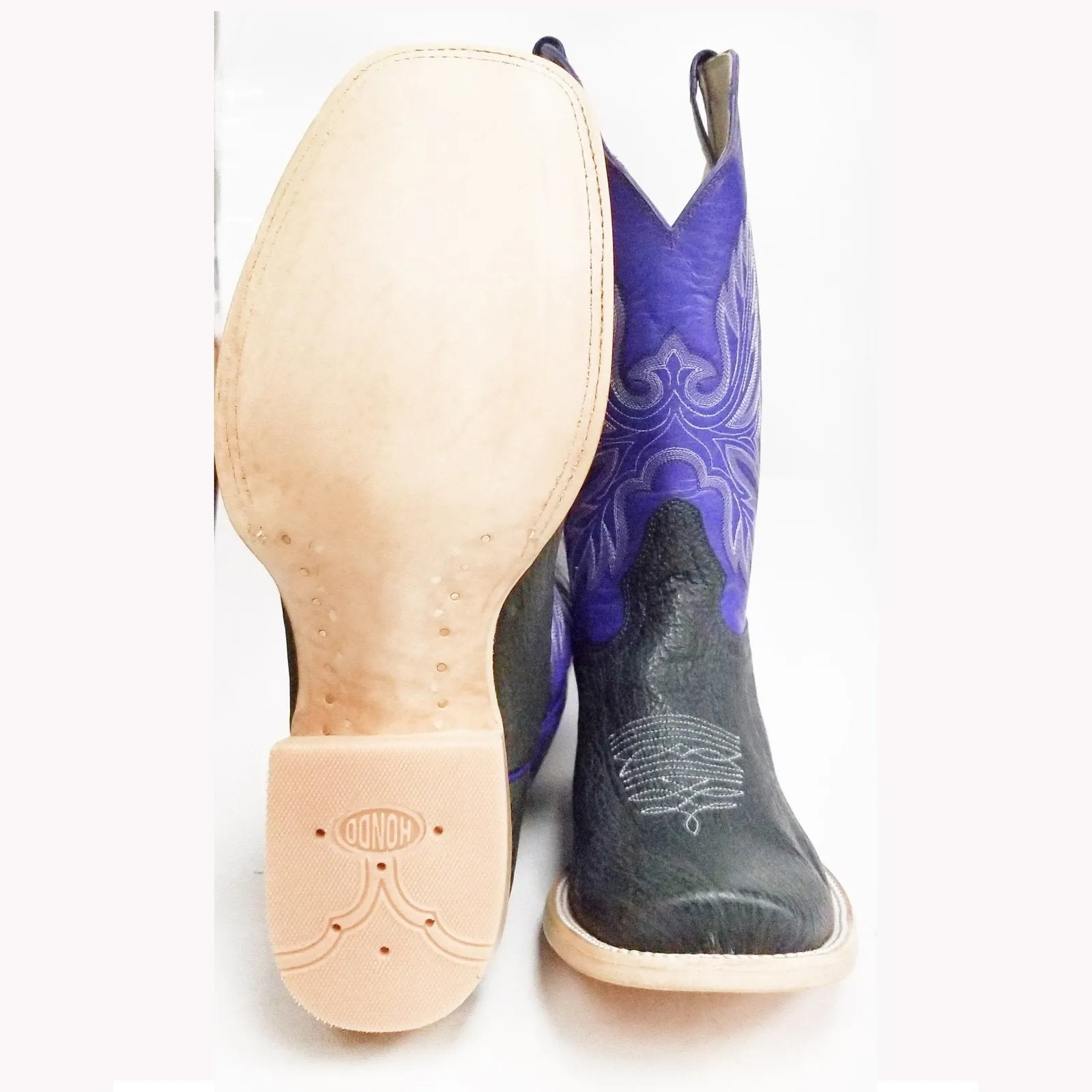 Hondo Men's Cowboy Boots 13" Exotic Shark Grape Volcano