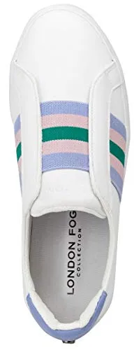 LONDON FOG Womens Slip-on Fashion Sneaker Casual Shoes -Briton Periwinkle 8