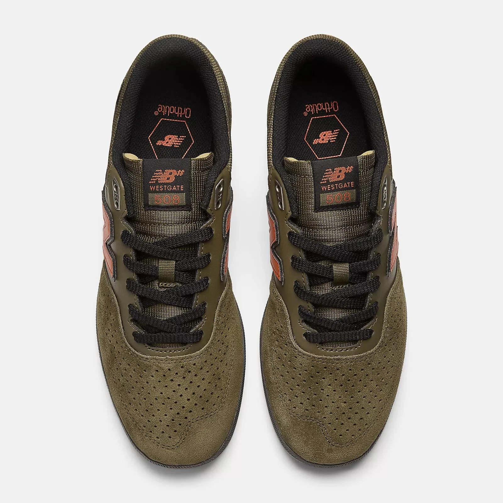 New Balance Men's Numeric Brandon Westgate 508 Shoes Olive/Burnt Orange NM508GNC