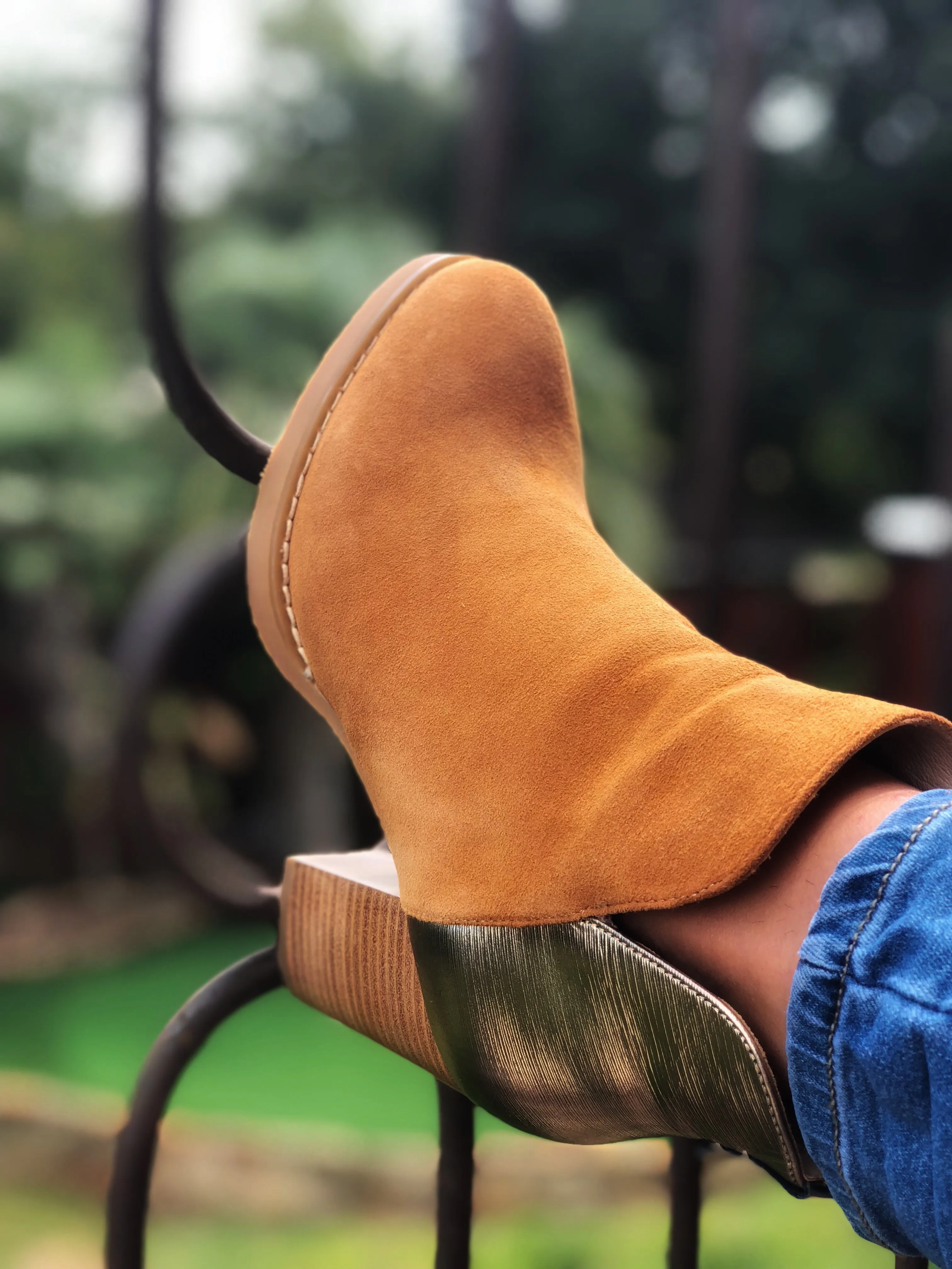 Nolita Leather Boots Sand Gold