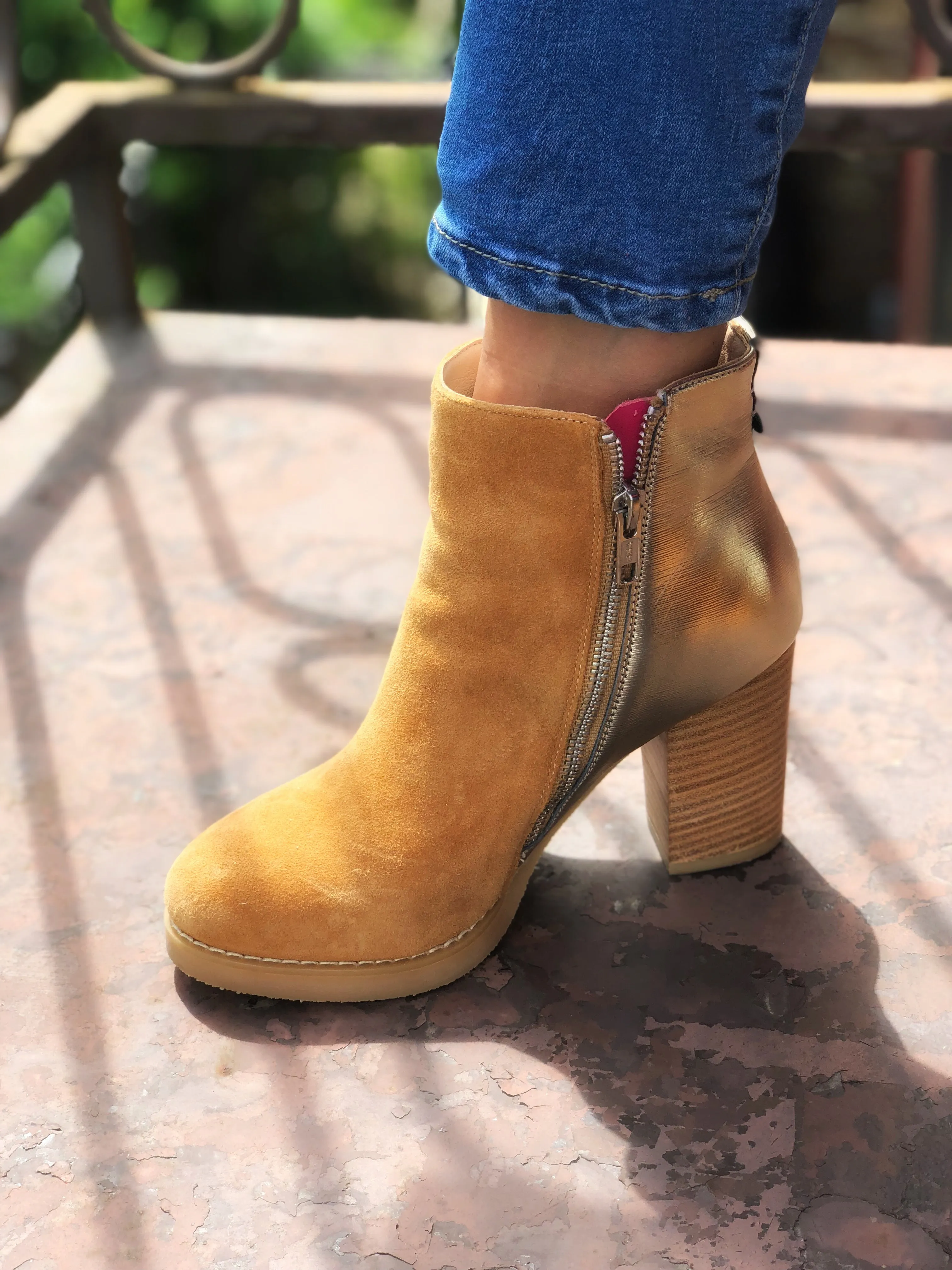 Nolita Leather Boots Sand Gold