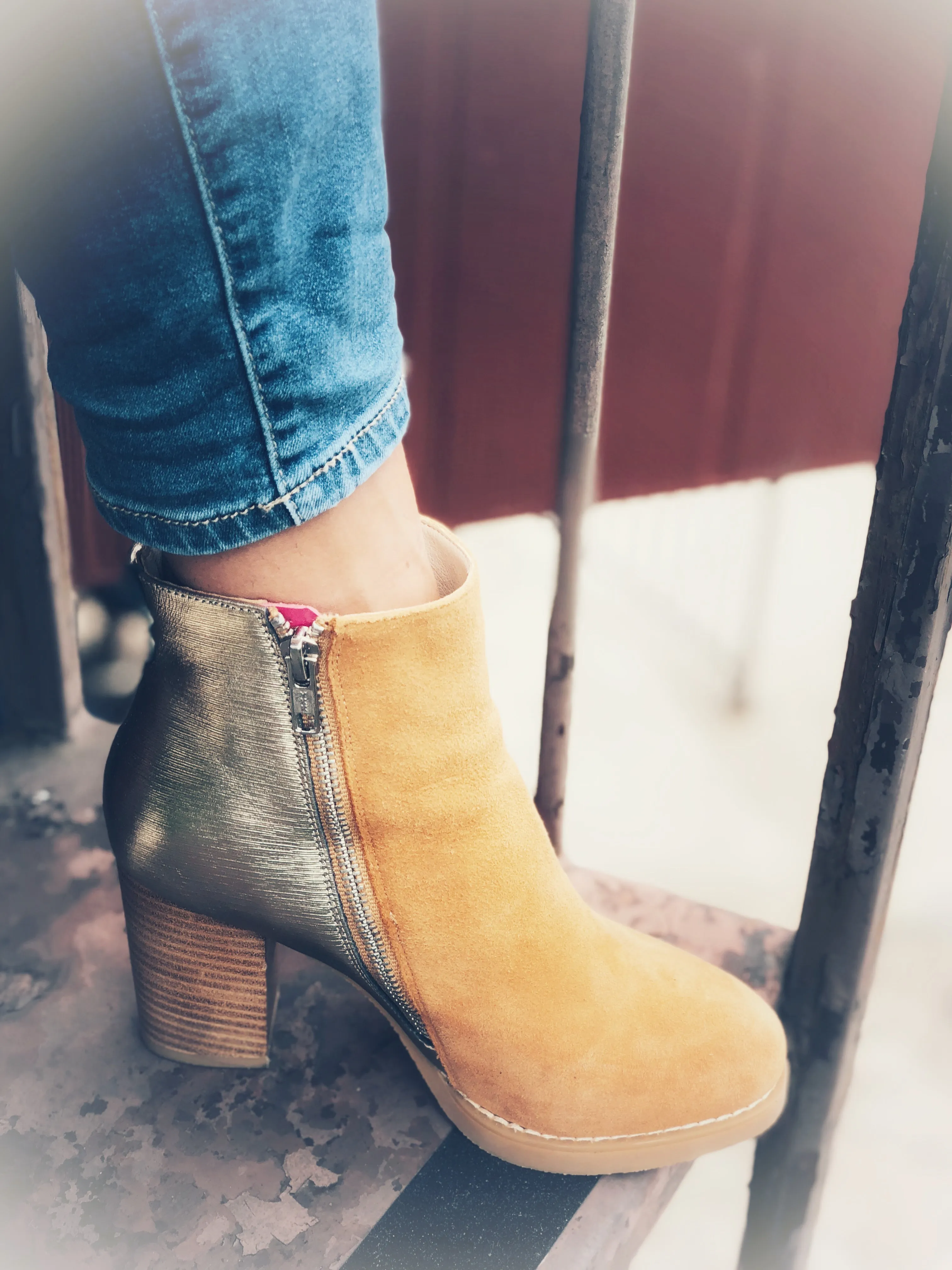 Nolita Leather Boots Sand Gold