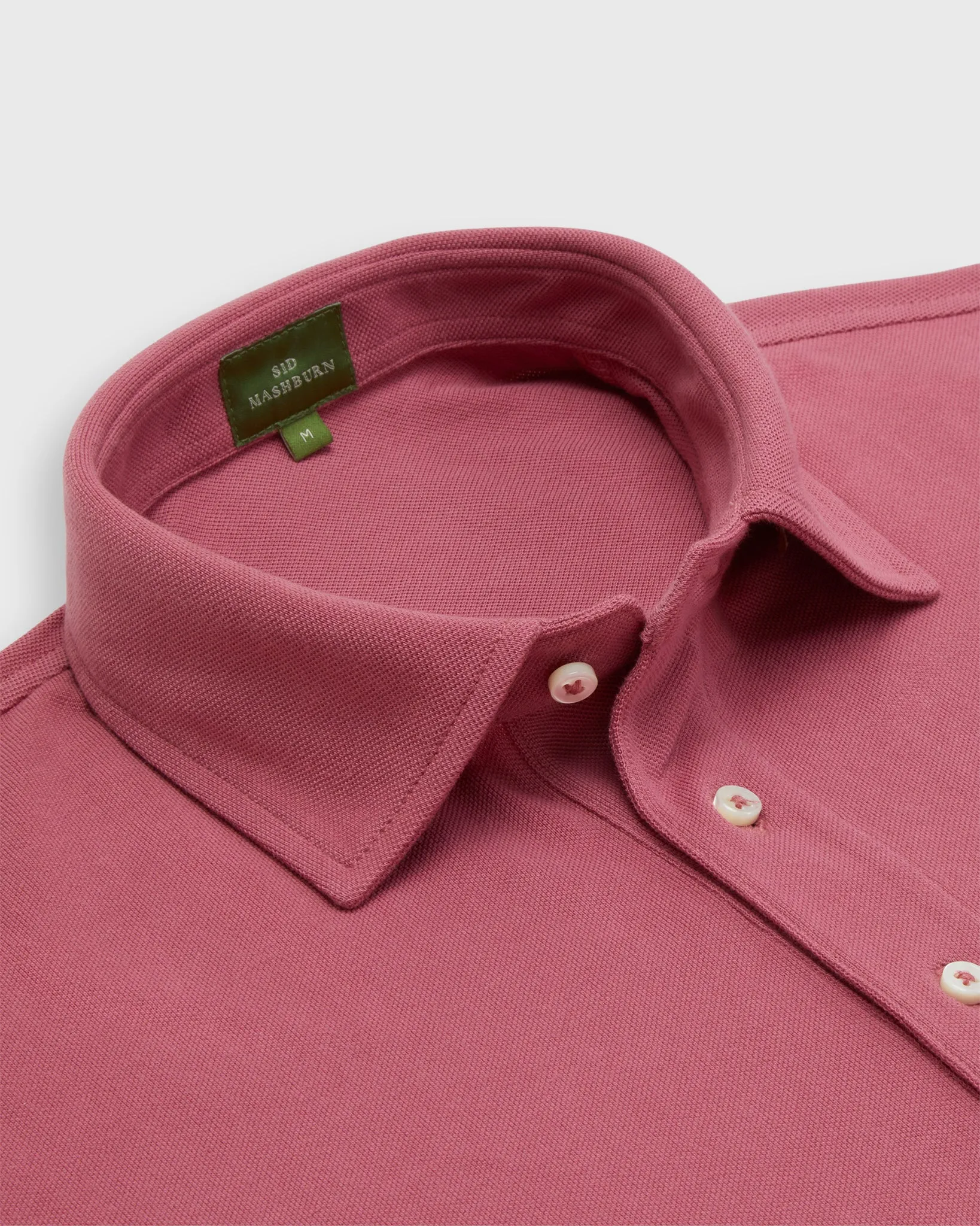 Short-Sleeved Polo in Berry Pima Pique