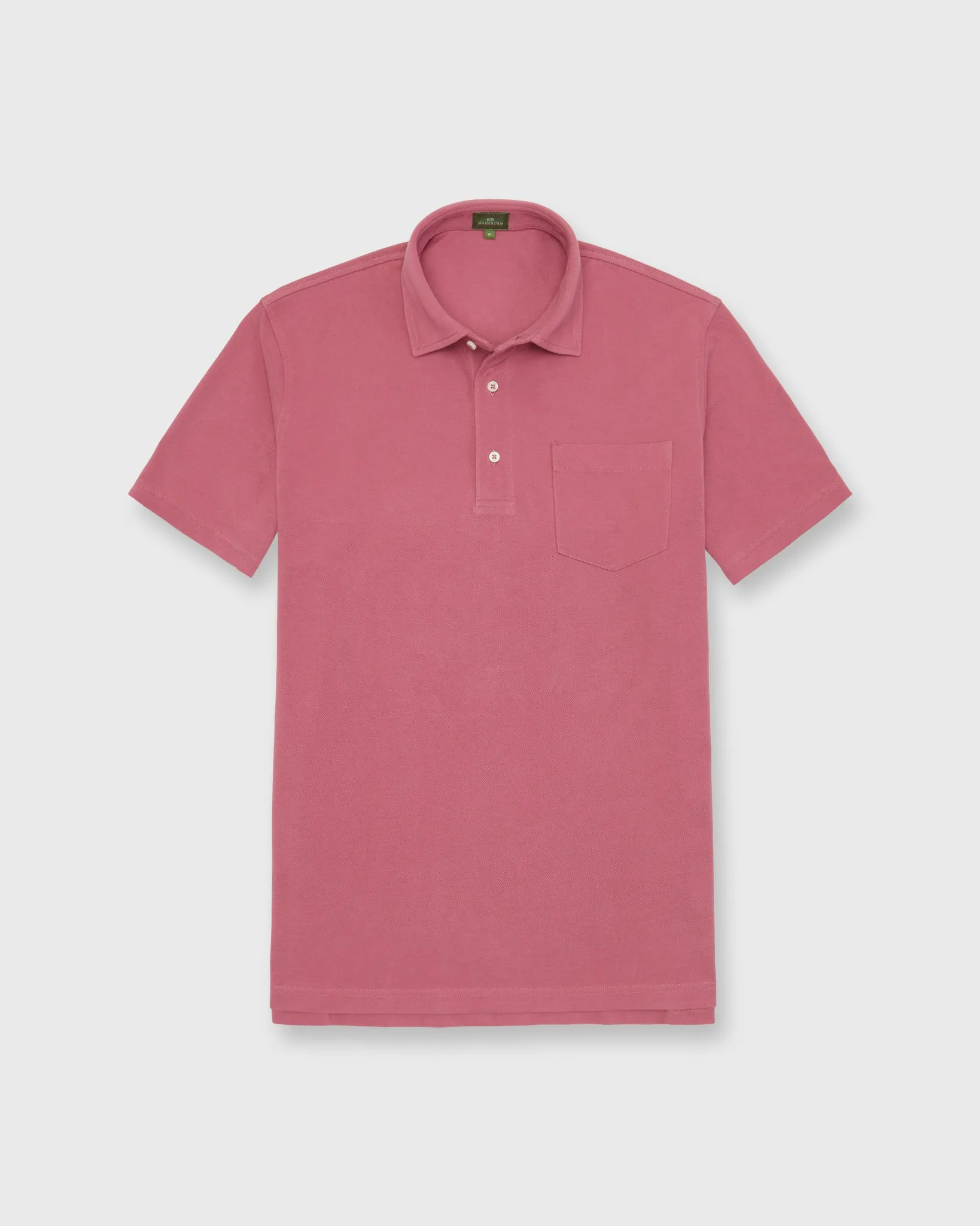 Short-Sleeved Polo in Berry Pima Pique