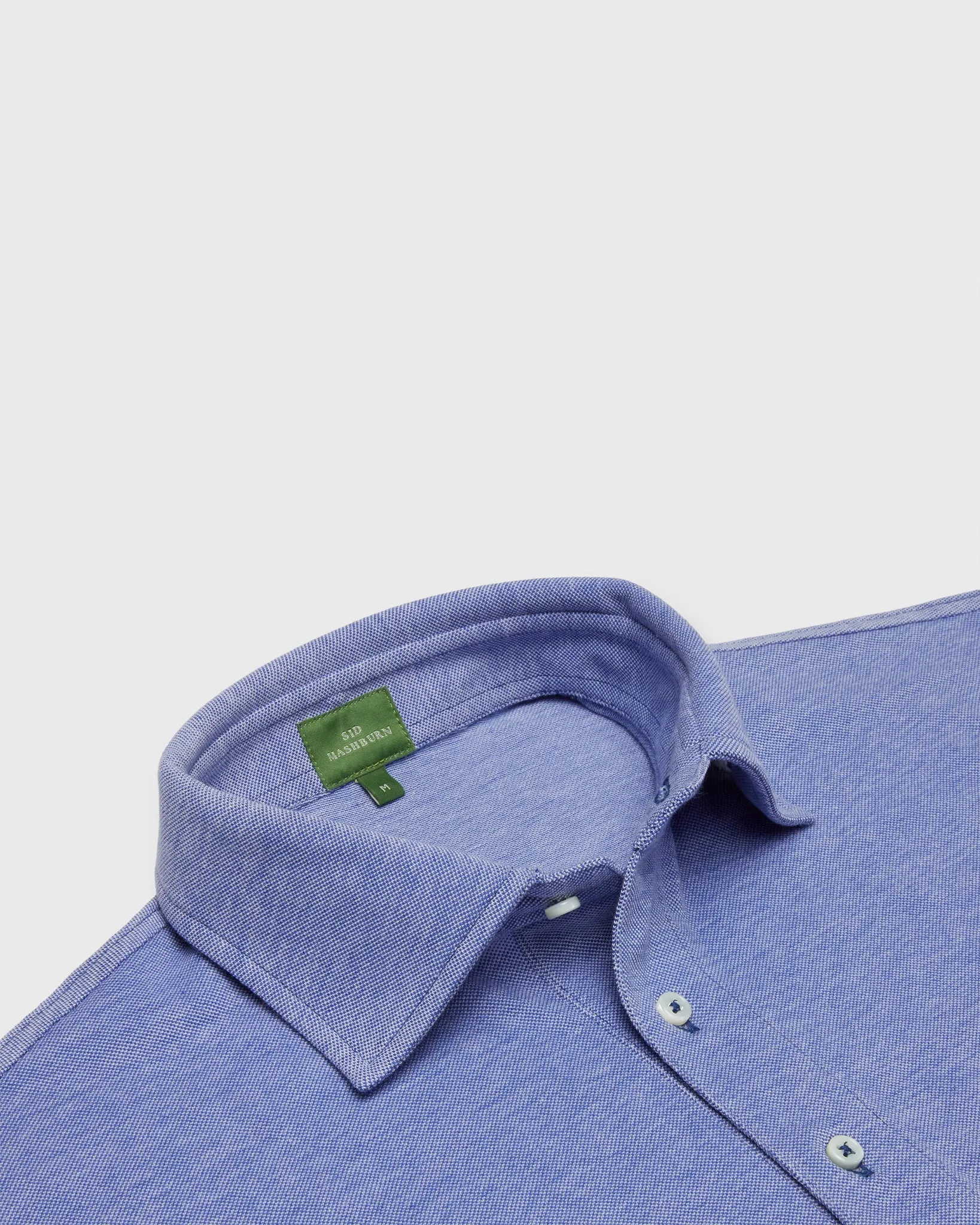 Short-Sleeved Polo in Ink Oxford Pique